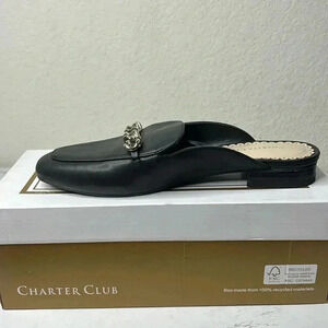 CHARTER CLUB Kari Womens Faux Suede Chain Mules Size 7M